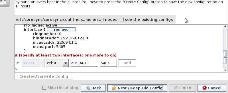 Creating Corosync Config